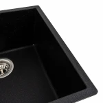 Гранітна мийка для кухні Platinum 4040 RUBA матовий чорний металік