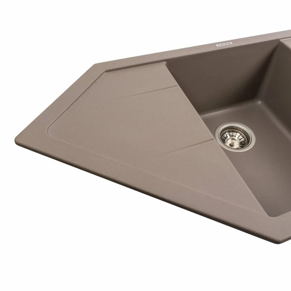 Гранітна мийка для кухні Platinum 9950 PANDORA матова Дюна