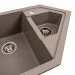 Гранітна мийка для кухні Platinum 9950 PANDORA матова Дюна