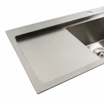 Кухонна мийка Platinum Handmade отвори, круглий сифон PLATINUM 78×43 R нержавійка (два 3,0/0,8)