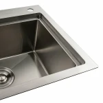 Кухонна мийка Platinum Handmade отвори, круглий сифон PLATINUM 78×43 R нержавійка (два 3,0/0,8)