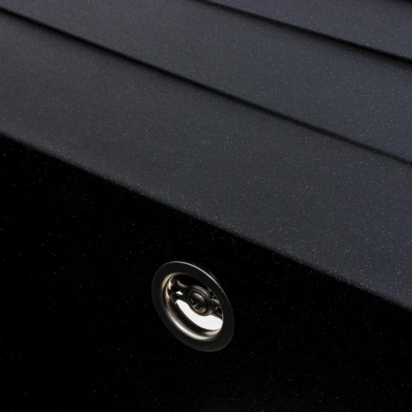 Кухонна мийка гранітна матова 7050 CASCADA Platinum чорний металік