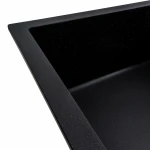 Кухонна мийка гранітна матова 7050 CASCADA Platinum чорний металік