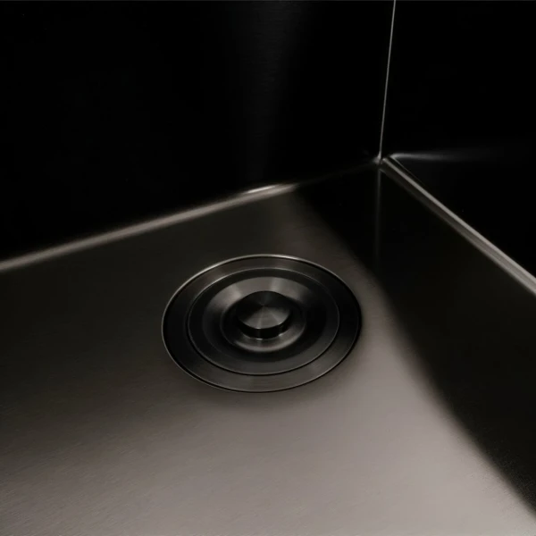 Кухонна мийка PVD чорна 40*50 VALESO Handmade (сифон крулий 3,0/0,8)