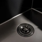 Кухонна мийка 58*43 PVD чорна Valeso Handmade (сифон круглий, 3,0/0,8)