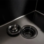 Кухонна мийка 58*43 PVD чорна Valeso Handmade (сифон круглий, 3,0/0,8)