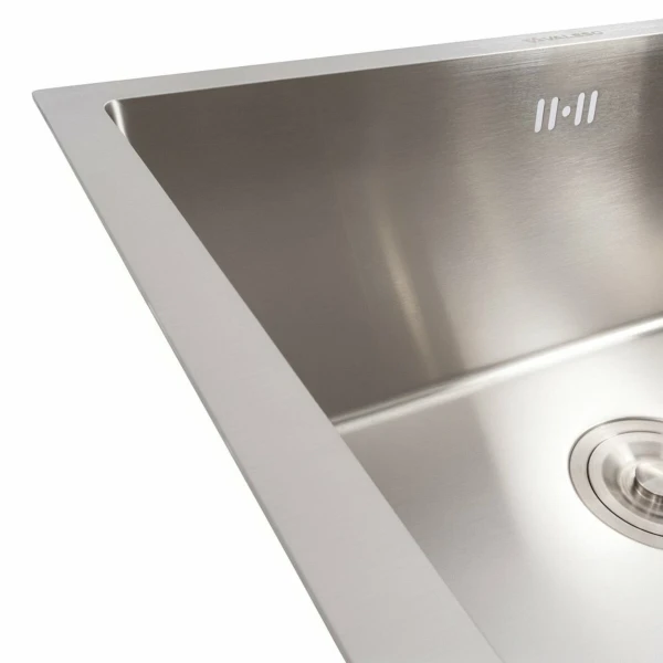 Кухонна мийка нержавійка 58*43 VALESO Handmade монтаж під стільницю (3.0/0.8)