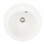 Гранітна мийка для кухні VALESO 510 LUNA матова Білосніжна