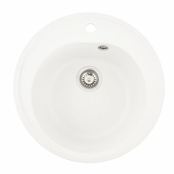 Гранітна мийка для кухні VALESO 510 LUNA матова Білосніжна