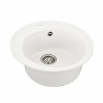 Гранітна мийка для кухні VALESO 510 LUNA матова Білосніжна