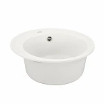 Гранітна мийка для кухні VALESO 510 LUNA матова Білосніжна