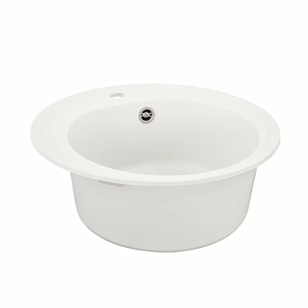 Гранітна мийка для кухні VALESO 510 LUNA матова Білосніжна