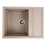 Гранітна мийка для кухні VALESO 6550 LOTOS матова Карамель