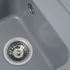 Гранітна мийка для кухні VALESO 4050 KORRADO матова Сірий металік