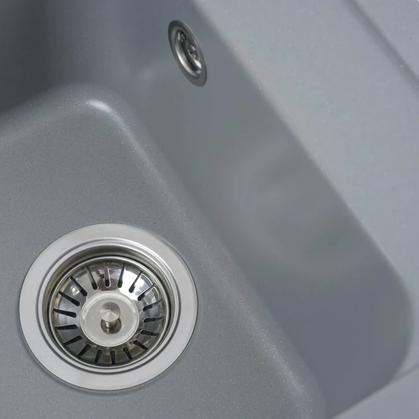 Гранітна мийка для кухні VALESO 4050 KORRADO матова Сірий металік