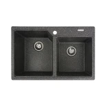 Гранітна мийка для кухні VALESO 7850 HARMONY матова Графіт