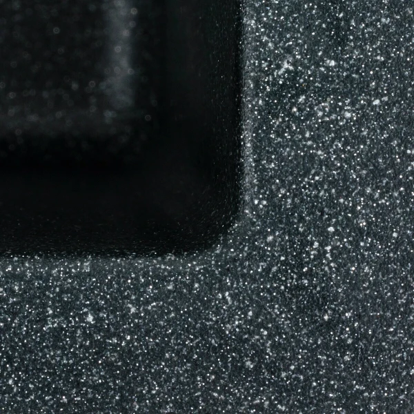 Гранітна мийка для кухні VALESO 4040 RUBA матовий антрацит