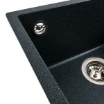 Гранітна мийка для кухні VALESO 4040 RUBA матовий антрацит