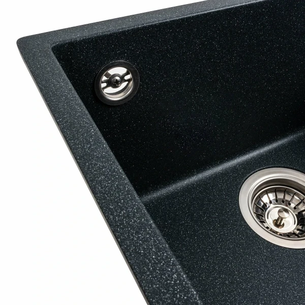 Гранітна мийка для кухні VALESO 4040 RUBA матовий антрацит