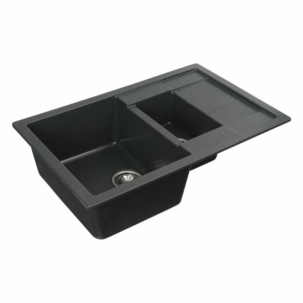 Гранітна мийка для кухні VALESO 7850W TOSKANA матова Антрацит