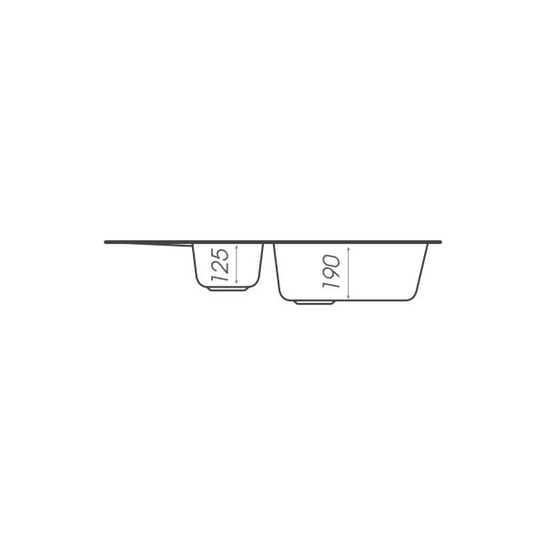 Гранітна мийка для кухні VALESO 7850W TOSKANA матова Антрацит