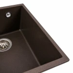 Гранітна мийка під стільницю для кухні VALESO 3744 ROXY матова Темна скеля