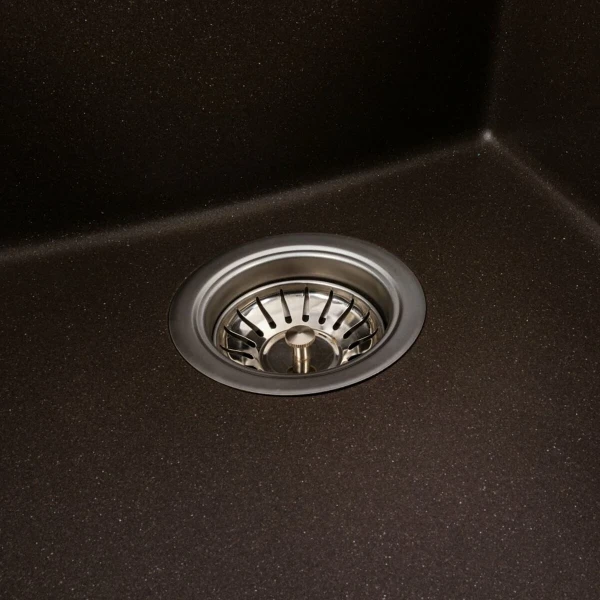 Гранітна мийка під стільницю для кухні VALESO 3744 ROXY матова Темна скеля