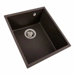 Гранітна мийка під стільницю для кухні VALESO 3744 ROXY матова Темна скеля