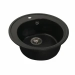 Гранітна мийка для кухні VALESO 510 LUNA матова Чорна