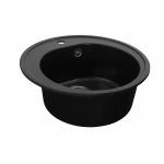 Гранітна мийка для кухні VALESO 510 LUNA матова Чорна