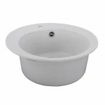 Гранітна мийка для кухні VALESO 510 LUNA матова Біла в крапку