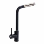 Q411B змішувач кухонний VALESO ЧОРНИЙ МЕТАЛІК (з висувною лійкою)