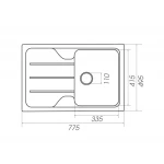 Гранітна мийка для кухні VALESO 7850 VERONA матова Мікс