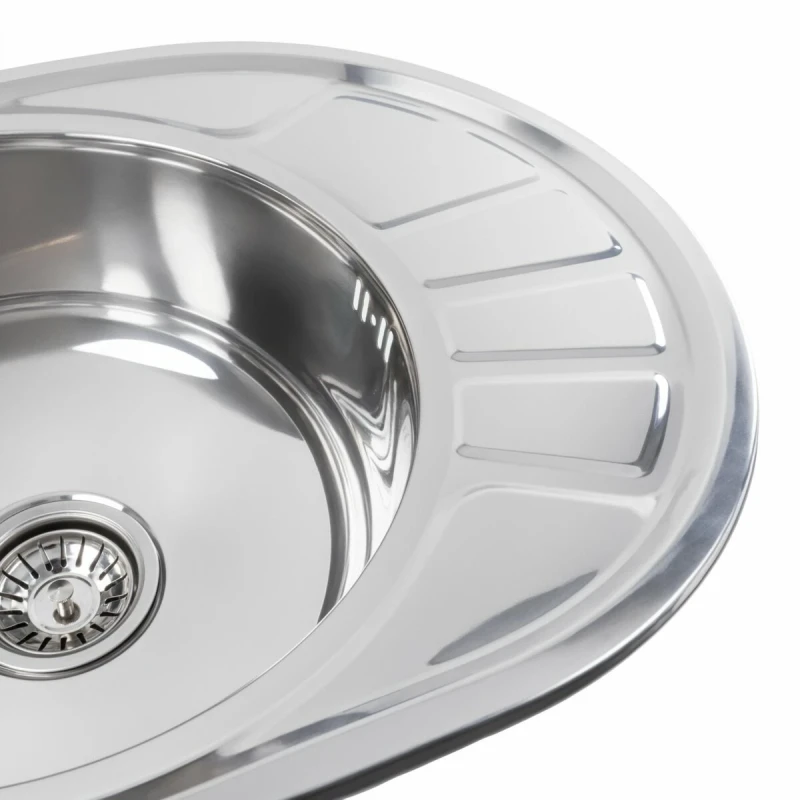 Кухонна мийка нержавіючої сталі Platinum ПОЛІРОВКА PLATINUM 5745 з (0,8/180 мм)