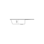 Гранітна мийка для кухні Platinum 7850 CUBE матова Чорна