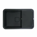 Гранітна мийка для кухні Platinum 7850 CUBE матова Чорна