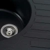 Гранітна мийка для кухні Platinum 7750 LIRA матова Чорний металік