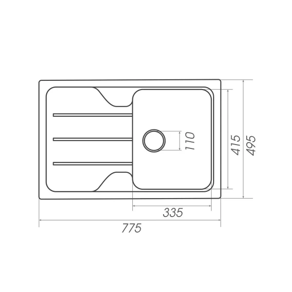 Гранітна мийка для кухні Platinum 7850 VERONA матова Мікс
