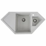 Гранітна мийка для кухні Platinum 9950 PANDORA матова Топаз