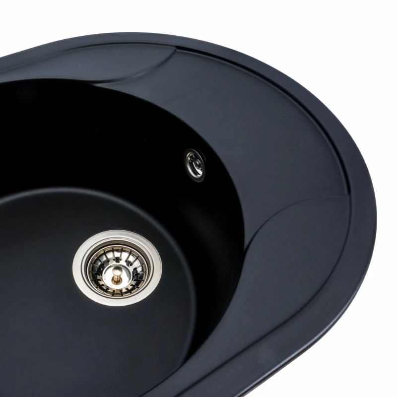 Гранітна мийка для кухні Platinum PLATINUM 5847 ONYX матова (чорна)