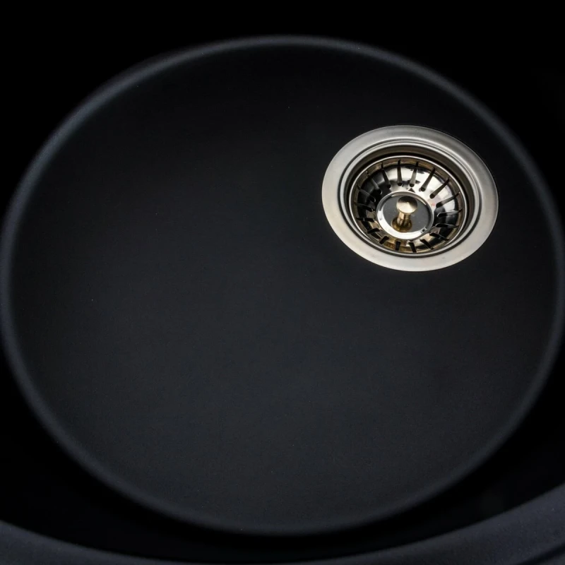 Гранітна мийка для кухні Platinum PLATINUM 5847 ONYX матова (чорна)