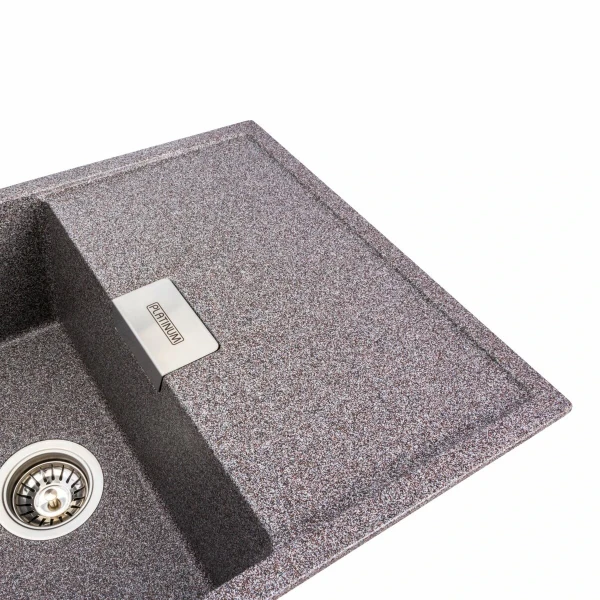 Гранітна мийка для кухні Platinum 8650 DIAMOND матова (мікс)