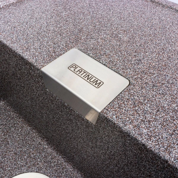 Гранітна мийка для кухні Platinum 8650 DIAMOND матова (мікс)