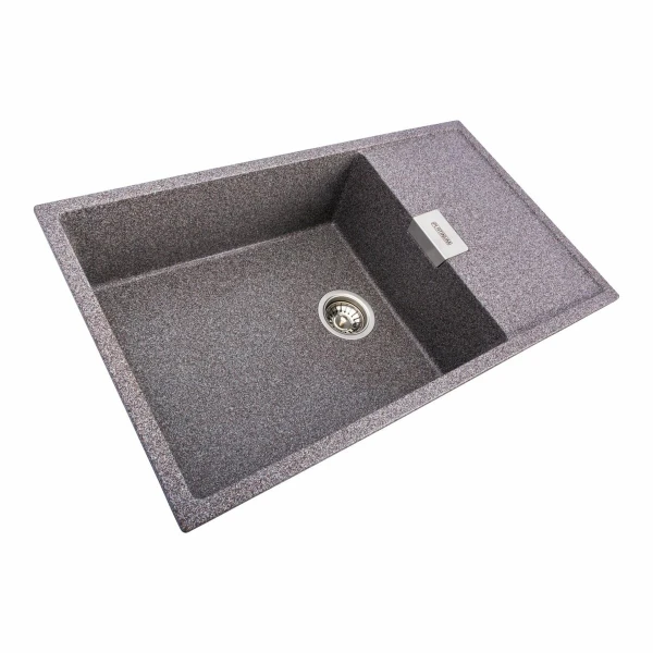 Гранітна мийка для кухні Platinum 8650 DIAMOND матова (мікс)