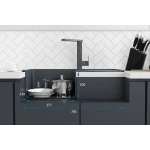 Гранітна мийка для кухні Platinum 7950 Selena матова Антрацит
