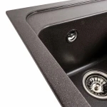 Гранітна мийка для кухні Platinum 4050 KORRADO матовий Гренадін