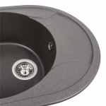 Гранітна мийка для кухні Platinum 5847 ONYX матовий Гренадін