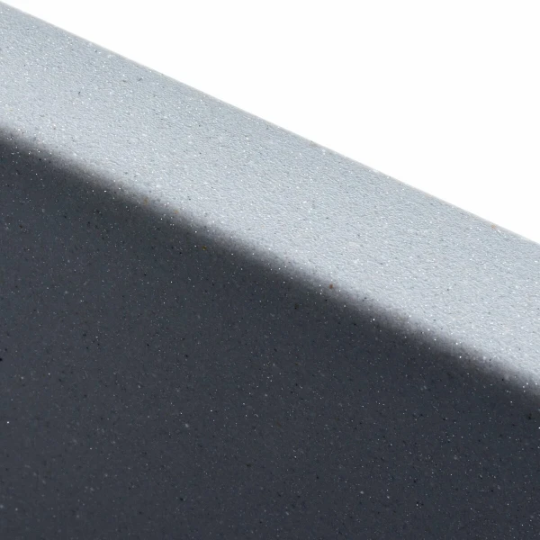 Гранітна мийка для кухні Platinum 4040 RUBA матовий сірий металік