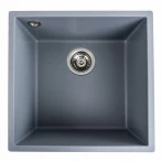 Гранітна мийка для кухні Platinum матовий PLATINUM 4040 RUBA сірий металік