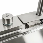 Кухонна мийка сатин Platinum Handmade "Водоспад" повна комплектація PLATINUM 75×45G